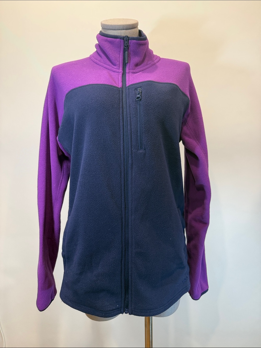 Bula Fleece Zip Jacket | Purple & Navy | Size Medium